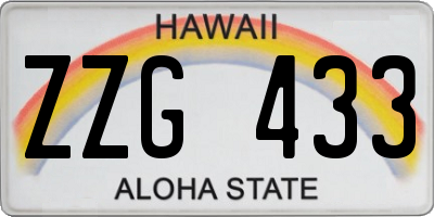 HI license plate ZZG433