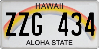 HI license plate ZZG434