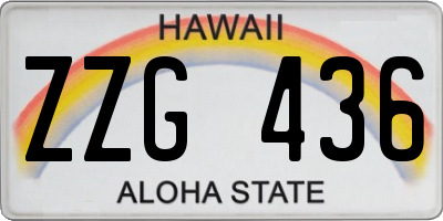 HI license plate ZZG436