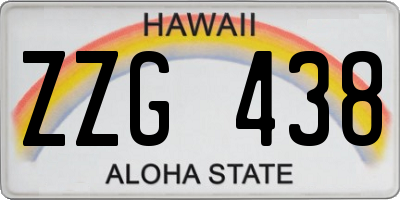 HI license plate ZZG438