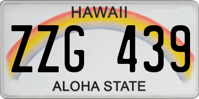 HI license plate ZZG439