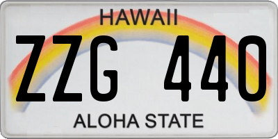 HI license plate ZZG440