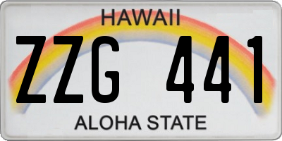 HI license plate ZZG441