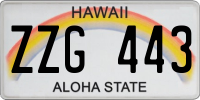 HI license plate ZZG443