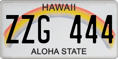 HI license plate ZZG444