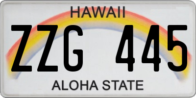 HI license plate ZZG445