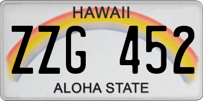 HI license plate ZZG452