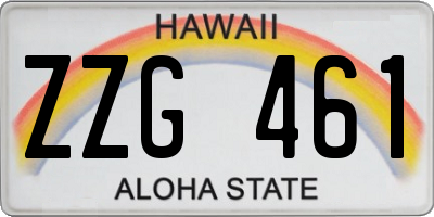 HI license plate ZZG461