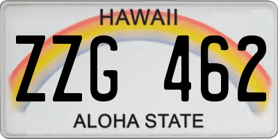 HI license plate ZZG462