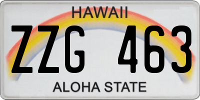 HI license plate ZZG463