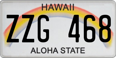 HI license plate ZZG468