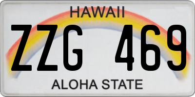 HI license plate ZZG469