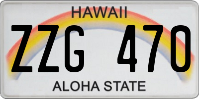 HI license plate ZZG470