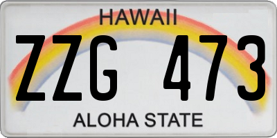 HI license plate ZZG473