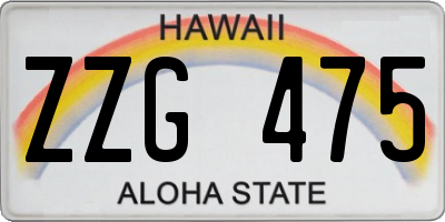 HI license plate ZZG475