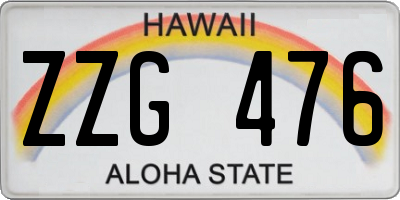 HI license plate ZZG476