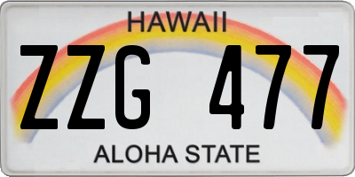 HI license plate ZZG477