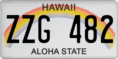 HI license plate ZZG482