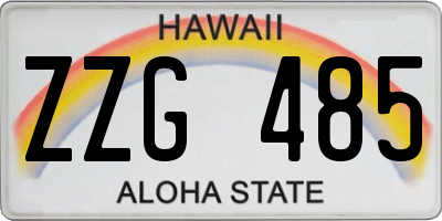 HI license plate ZZG485