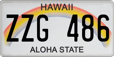 HI license plate ZZG486