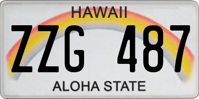 HI license plate ZZG487