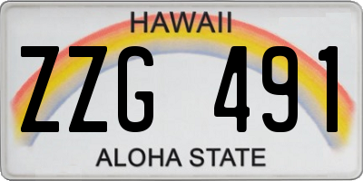 HI license plate ZZG491