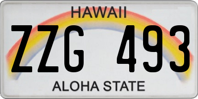 HI license plate ZZG493