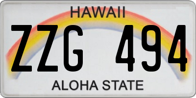 HI license plate ZZG494