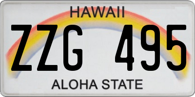 HI license plate ZZG495