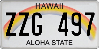 HI license plate ZZG497