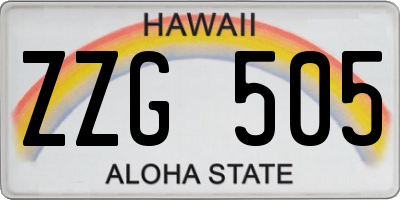 HI license plate ZZG505