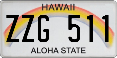 HI license plate ZZG511