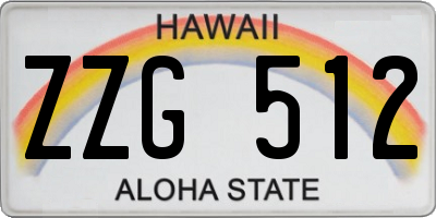 HI license plate ZZG512