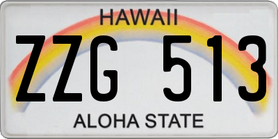 HI license plate ZZG513