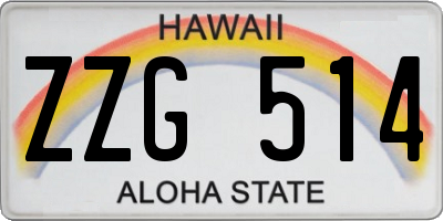 HI license plate ZZG514