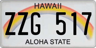 HI license plate ZZG517