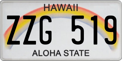 HI license plate ZZG519