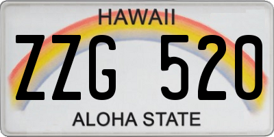 HI license plate ZZG520