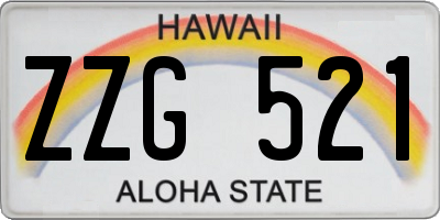 HI license plate ZZG521