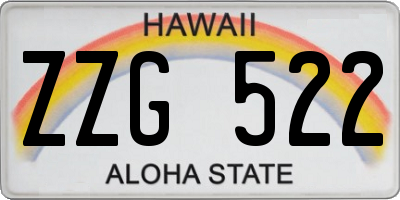 HI license plate ZZG522