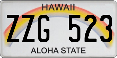 HI license plate ZZG523