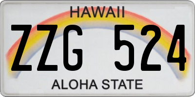 HI license plate ZZG524