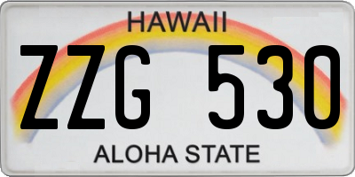 HI license plate ZZG530