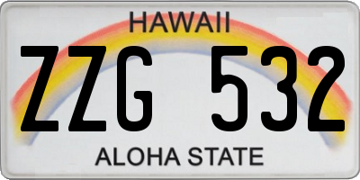 HI license plate ZZG532