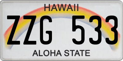 HI license plate ZZG533