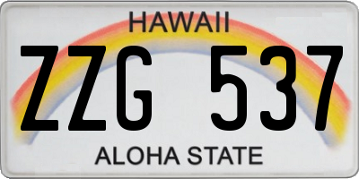 HI license plate ZZG537