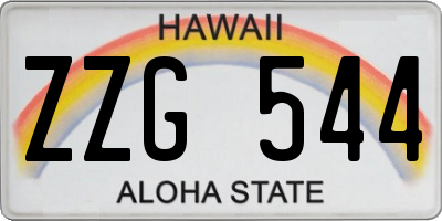 HI license plate ZZG544