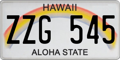 HI license plate ZZG545