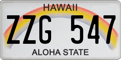 HI license plate ZZG547