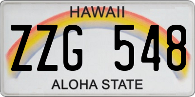 HI license plate ZZG548